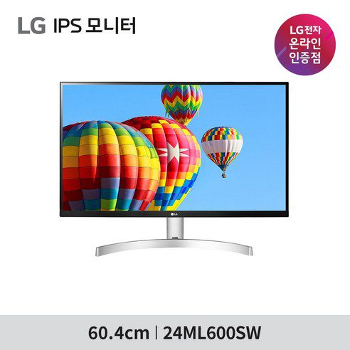 [공식인증점] LG 24ML600SW 24인치 화이트 모니터 가정용 사무용 적합 슬림베젤 스피커내장 소개